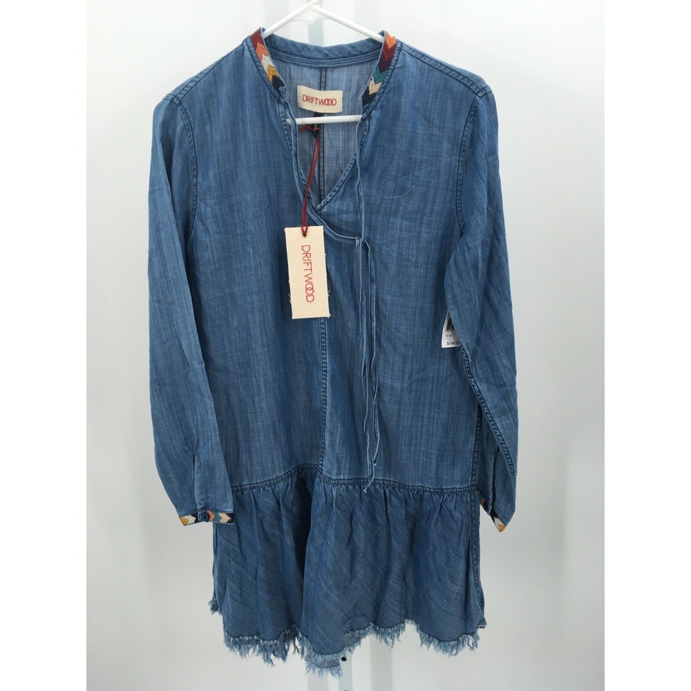Driftwood Womens Shaye Chambray Denim Dress Sundance Medium Wash M NWT 20-AC2